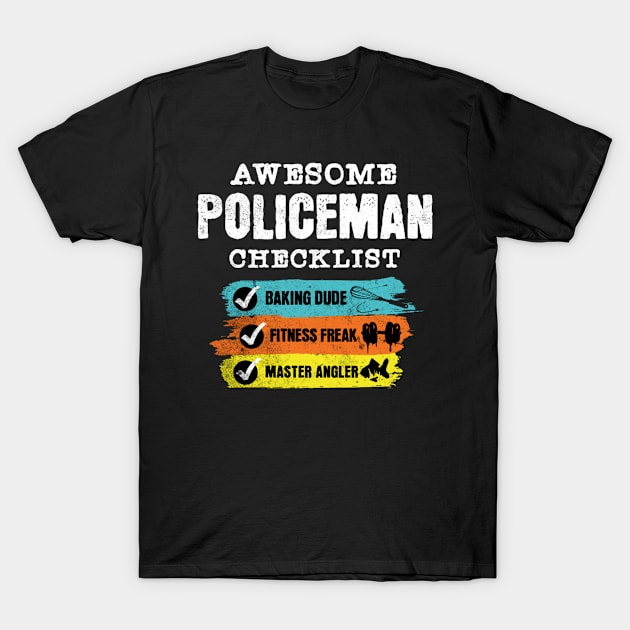 Awesome police checklist T-Shirt by Kami Sayang Sama Jamsah